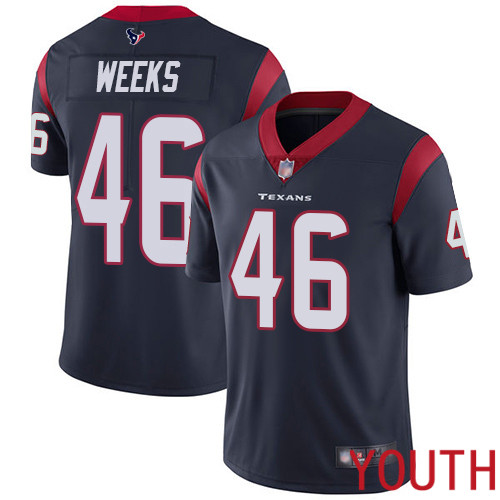 Houston Texans Limited Navy Blue Youth Jon Weeks Home Jersey NFL Football 46 Vapor Untouchable